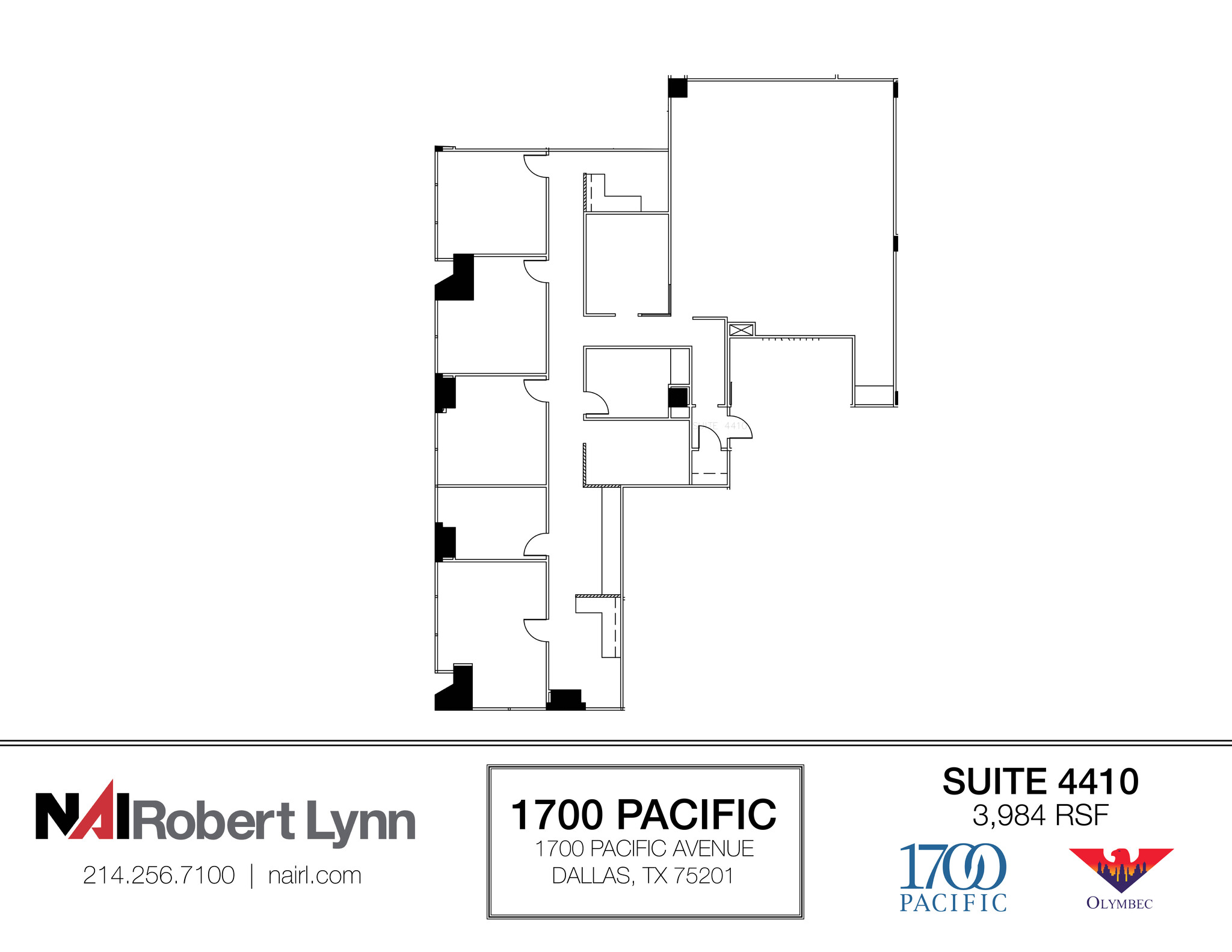 1700 Pacific Ave, Dallas, TX à louer Plan d  tage- Image 1 de 2