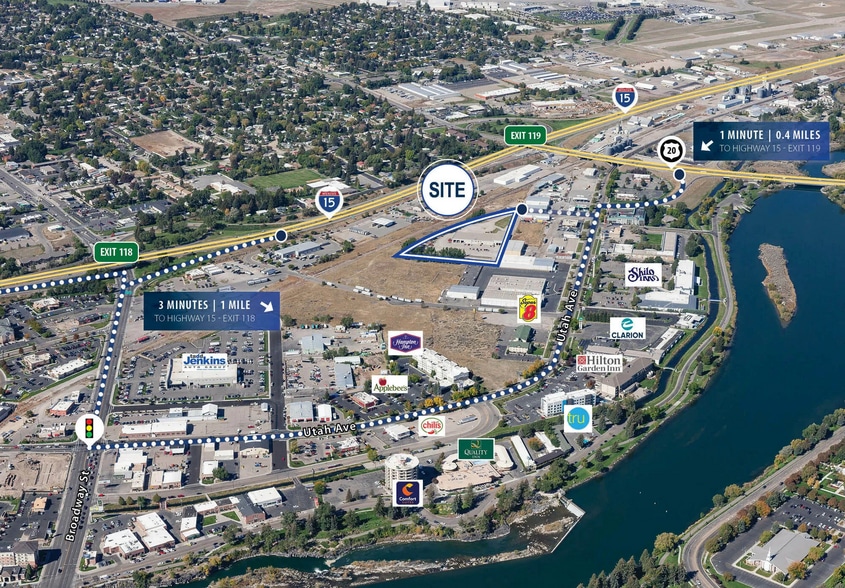 1370 Burgess St, Idaho Falls, ID for sale - Aerial - Image 2 of 7