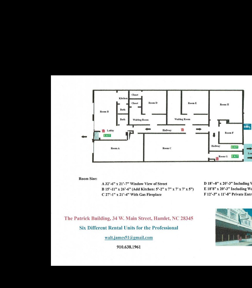 34 W Main St, Hamlet, NC à louer Plan d’étage- Image 1 de 30