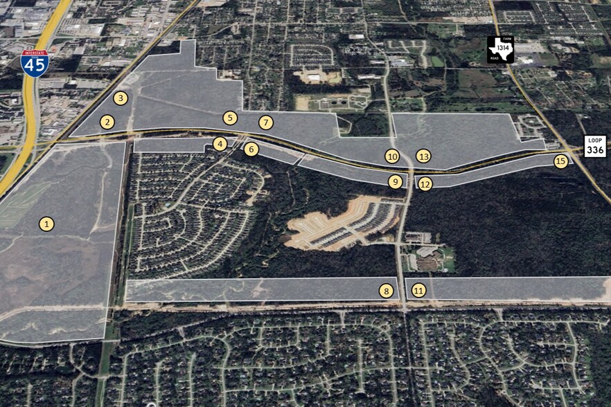 SWC Stewarts Dr & S. Loop 336, Conroe, TX à vendre - Aérien - Image 1 de 1