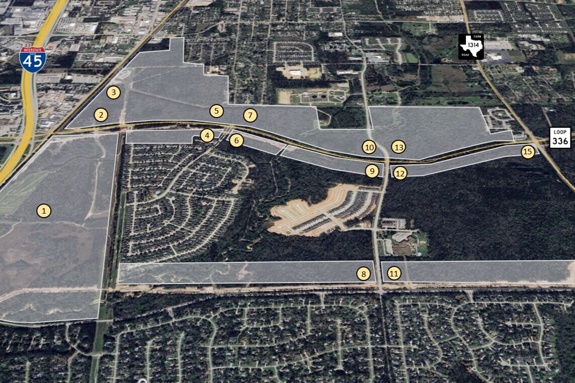 SWC Stewarts Dr & S. Loop 336, Conroe, TX à vendre Aérien- Image 1 de 2