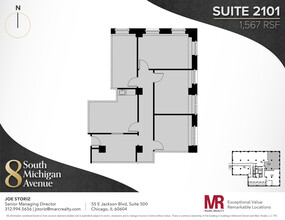 8 S Michigan Ave, Chicago, IL à louer Plan d  tage- Image 1 de 1