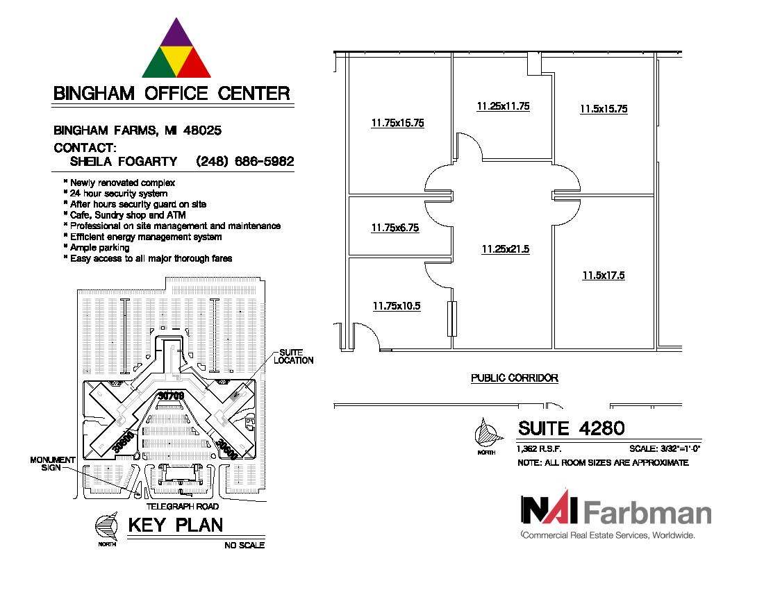 30600-30700 - 30800 Telegraph Rd, Bingham Farms, MI for lease Floor Plan- Image 1 of 1