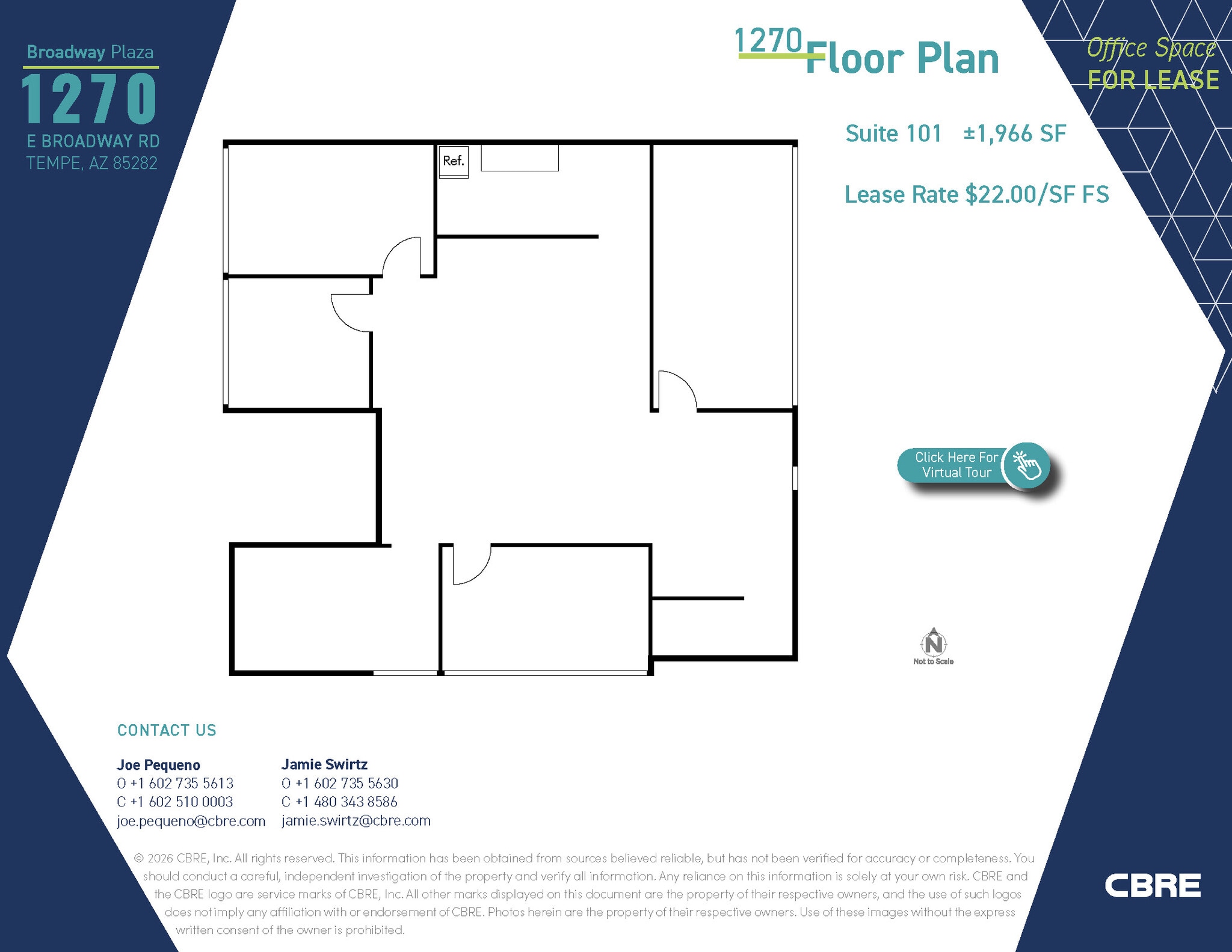 1232 E Broadway Rd, Tempe, AZ à louer Plan d’étage- Image 1 de 6