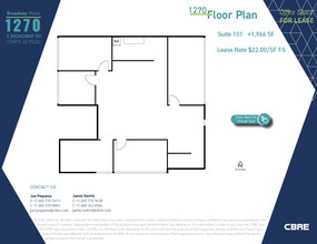 1232 E Broadway Rd, Tempe, AZ à louer Plan d’étage- Image 1 de 6