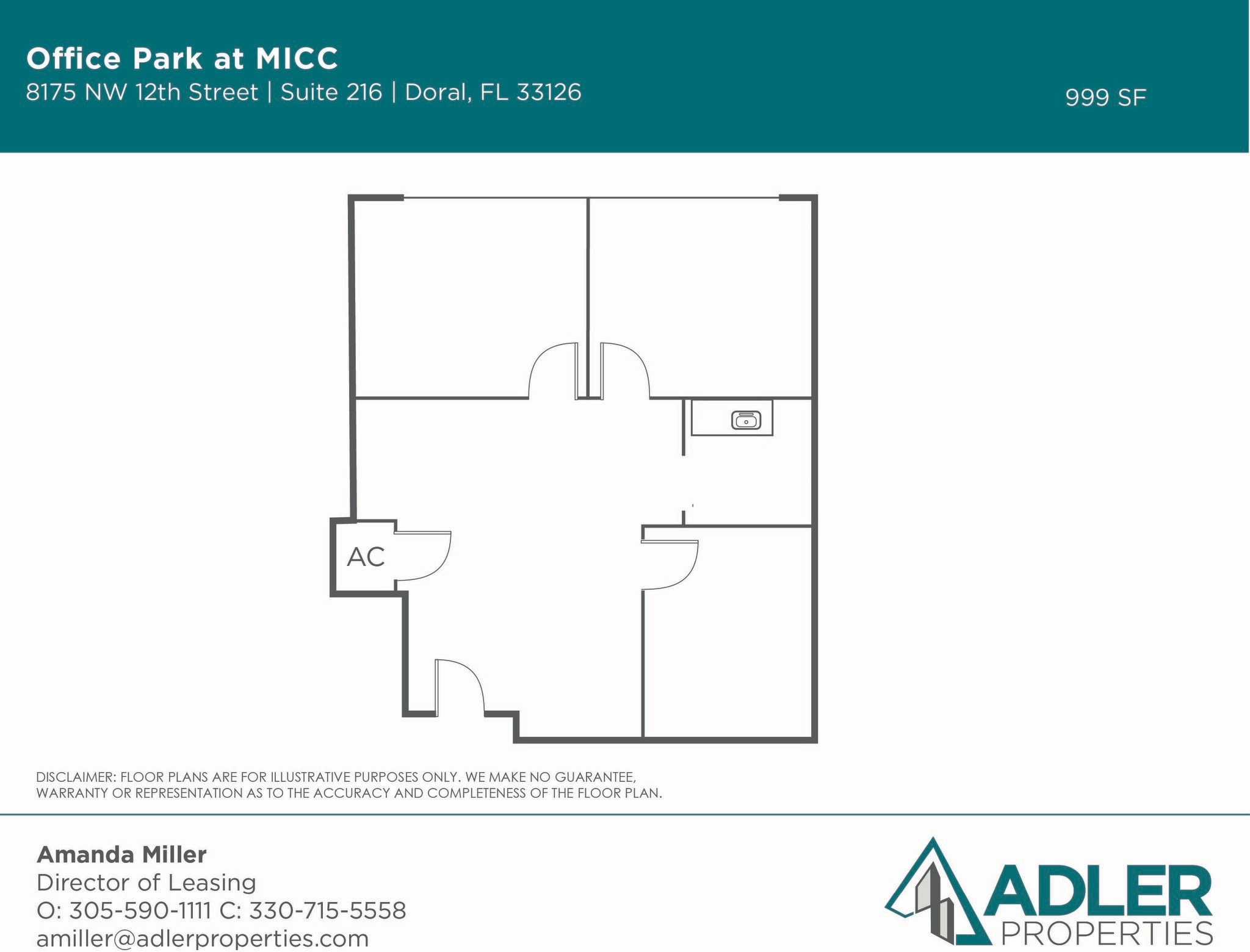1200 NW 78th Ave, Doral, FL à louer Plan d’étage- Image 1 de 1