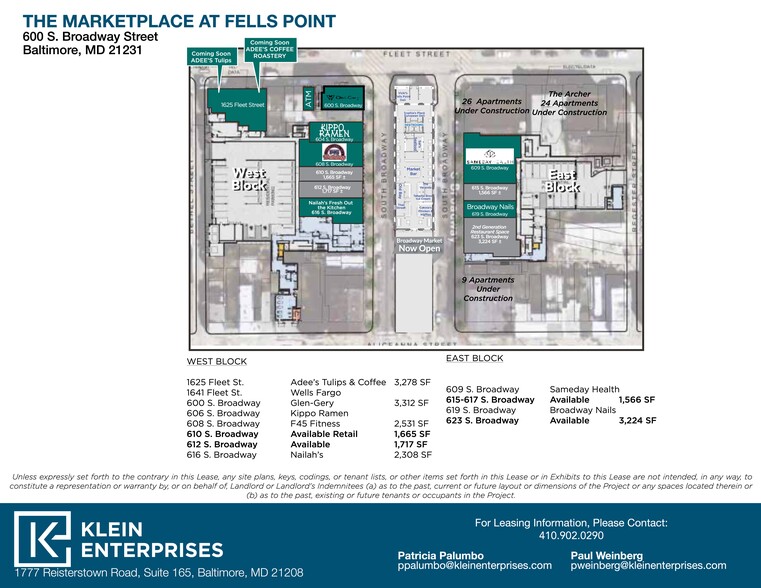 622 S Broadway, Baltimore, MD for lease - Site Plan - Image 2 of 19