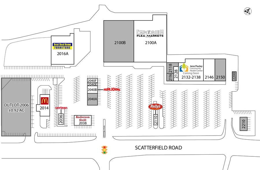 1716-1914 S Scatterfield Rd, Anderson, IN for lease - Site Plan - Image 2 of 3
