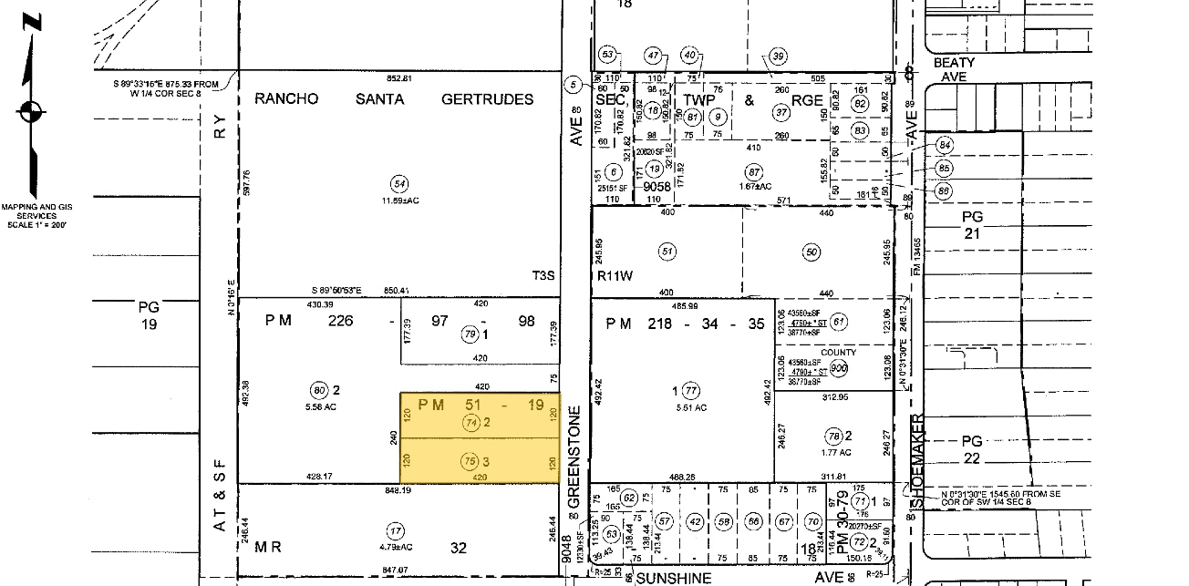 12107 Greenstone Ave, Santa Fe Springs, CA for lease Plat Map- Image 1 of 2