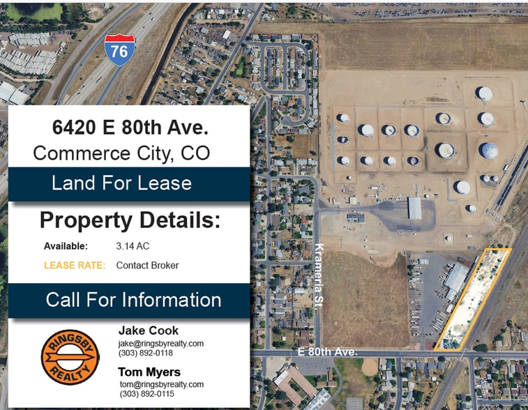 6420 E 80th Ave - LAND, Commerce City, CO à louer - Photo principale - Image 1 de 1