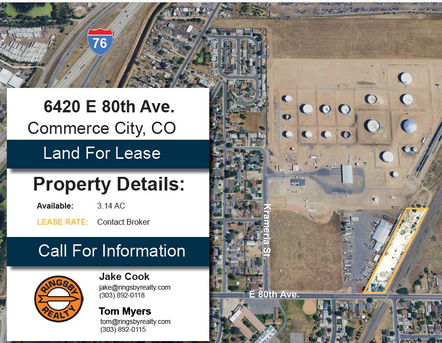 6420 E 80th Ave - LAND, Commerce City, CO for lease Primary Photo- Image 1 of 2