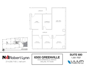 6500 Greenville Ave, Dallas, TX à louer Plan d’étage- Image 1 de 9