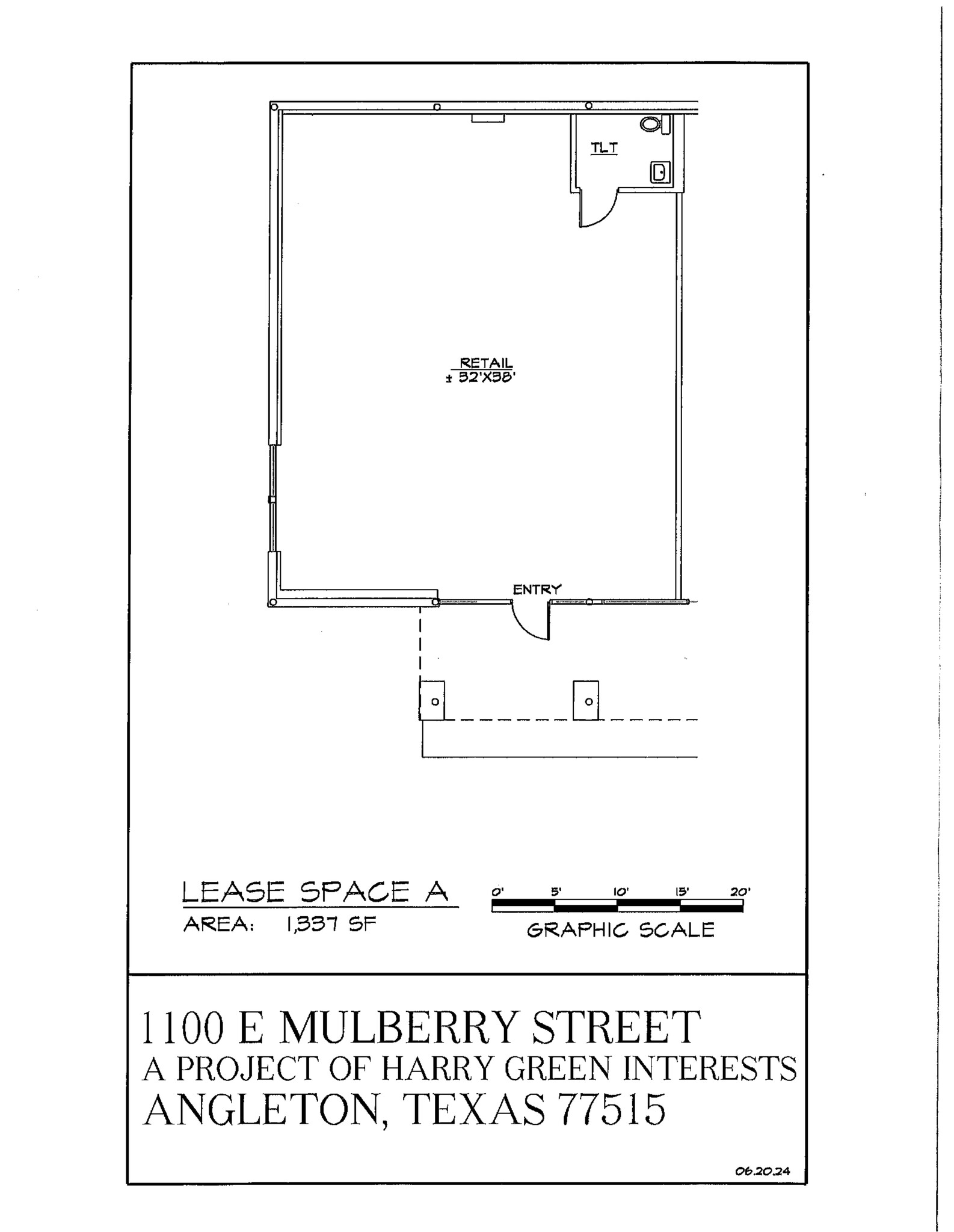 1100-1116 E Mulberry St, Angleton, TX à louer Plan de site- Image 1 de 1