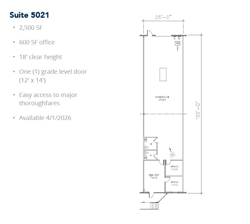 5029-5047 Martin Luther King Fwy, Fort Worth, TX à louer Plan d’étage- Image 1 de 1
