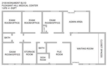 2100 Monument Blvd, Pleasant Hill, CA à louer Plan d’étage- Image 1 de 11