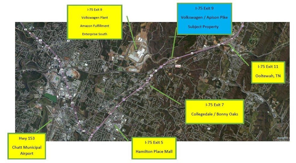 8011 Apison Pike, Ooltewah, TN à vendre - Aérien - Image 3 de 3