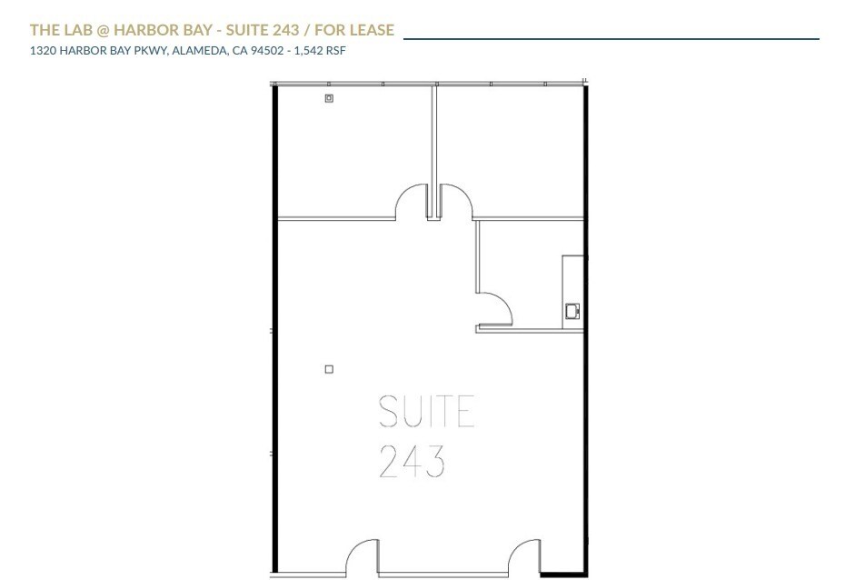 1310-1430 Harbor Bay Pky, Alameda, CA à louer Plan d’étage- Image 1 de 1