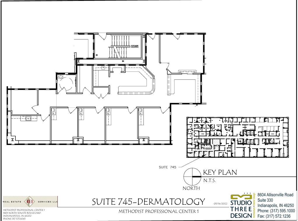 1801 N Senate Blvd, Indianapolis, IN à louer Plan d’étage- Image 1 de 1