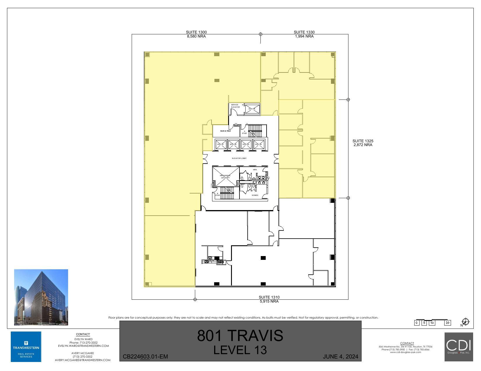 801 Travis St, Houston, TX à louer Plan d  tage- Image 1 de 1