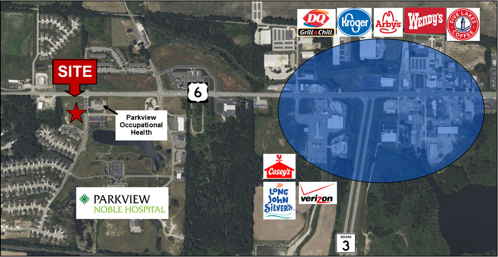 US 6, Kendallville, IN à vendre - Photo du bâtiment - Image 2 de 3