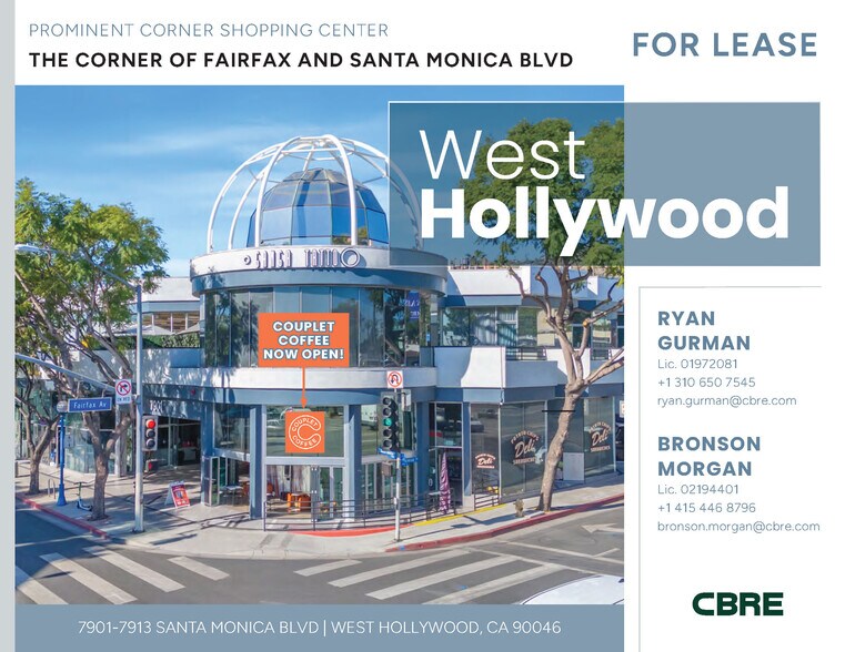 7901-7913 Santa Monica Blvd, West Hollywood, CA à louer - Photo du bâtiment - Image 1 de 21