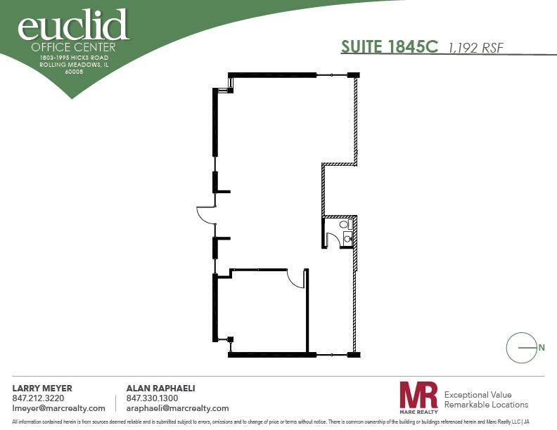 1803 Hicks Rd, Rolling Meadows, IL à louer Plan d’étage- Image 1 de 1