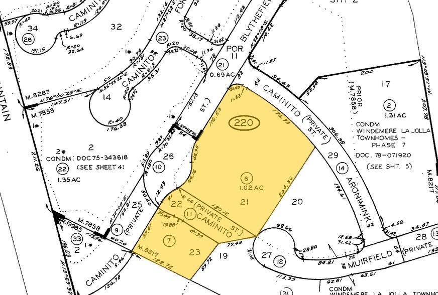 6435-6437 Caminito Blythefield, La Jolla, CA for lease - Plat Map - Image 2 of 11