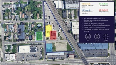 621 Vester Rd, Ferndale, MI - AERIAL  map view
