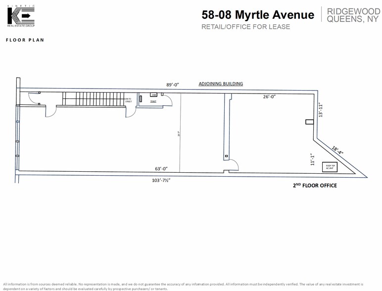 58-08 Myrtle Ave, Flushing, NY à louer - Plan d’étage - Image 3 de 3