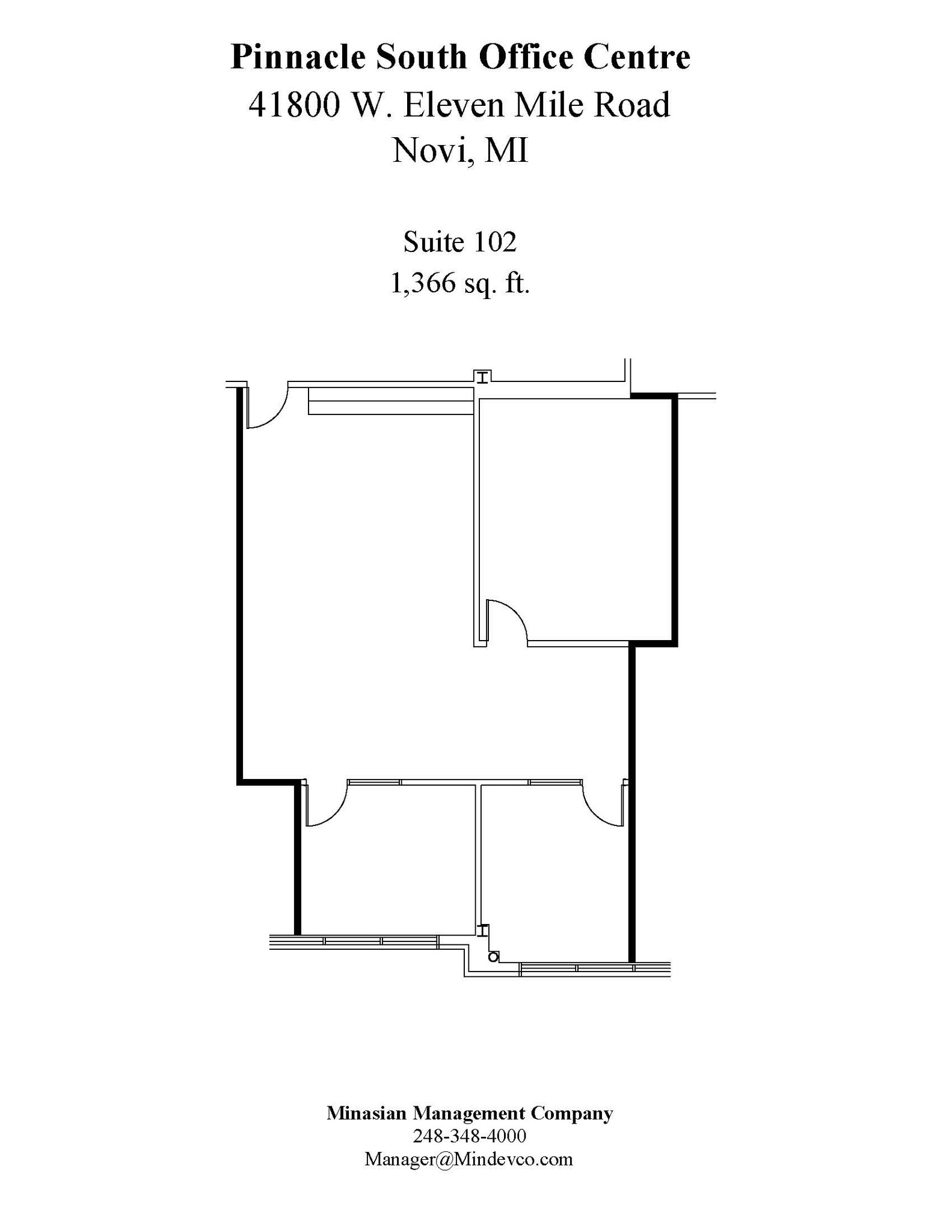 41850 W 11 Mile Rd, Novi, MI à louer Plan d’étage- Image 1 de 1