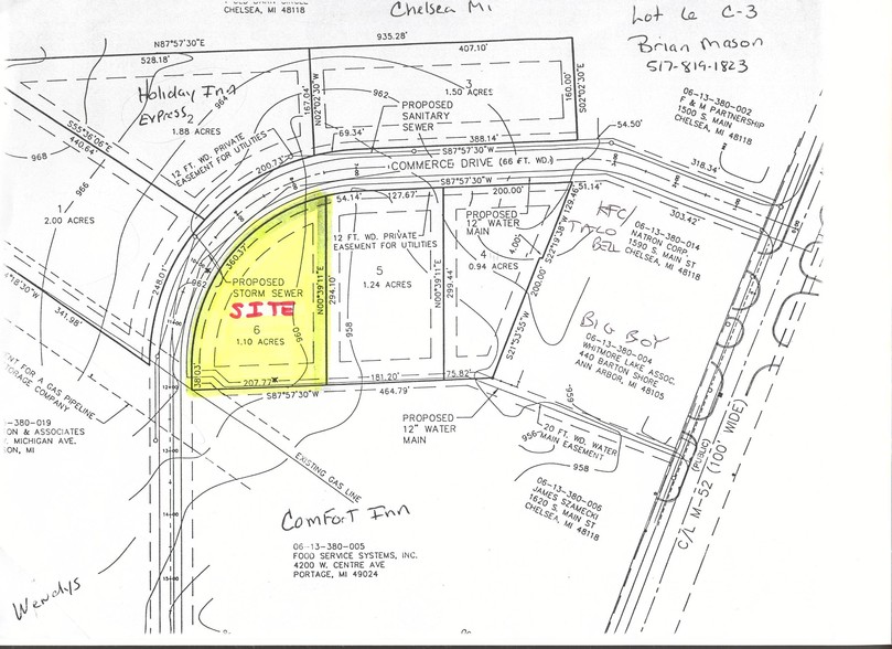 Commerce Park Dr, Chelsea, MI à vendre - Plan cadastral - Image 2 de 3