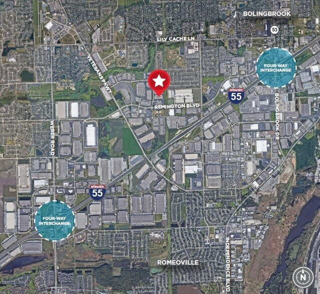 612 Territorial Dr, Bolingbrook, IL for lease - Aerial - Image 2 of 7