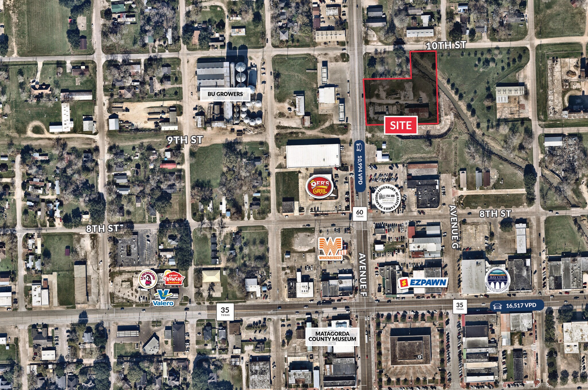 SEC of TX-60 & Tenth St, Bay City, TX à vendre Aérien- Image 1 de 3