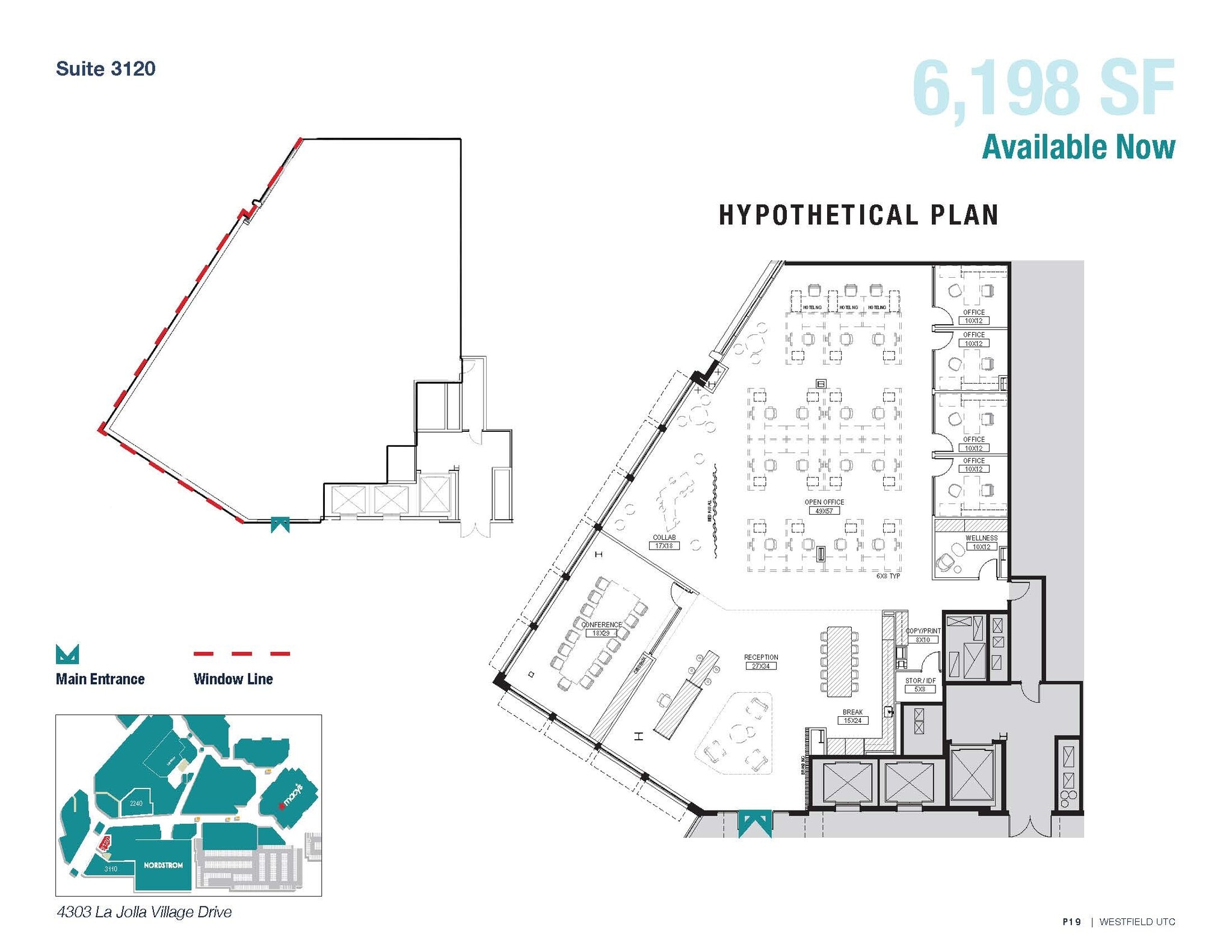 4303-4305 La Jolla Village Dr, San Diego, CA à louer Plan d’étage- Image 1 de 2