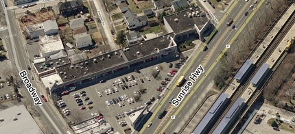 603-693 Sunrise Hwy, Lynbrook, NY - aerial  map view