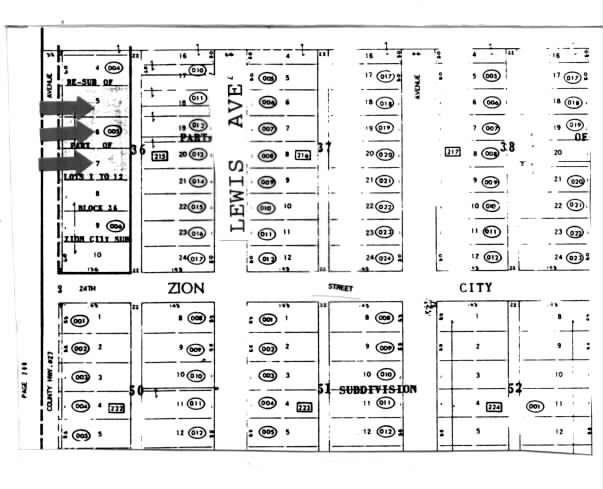 2325 Lewis Ave, Zion, IL à vendre - Plan cadastral - Image 2 de 3