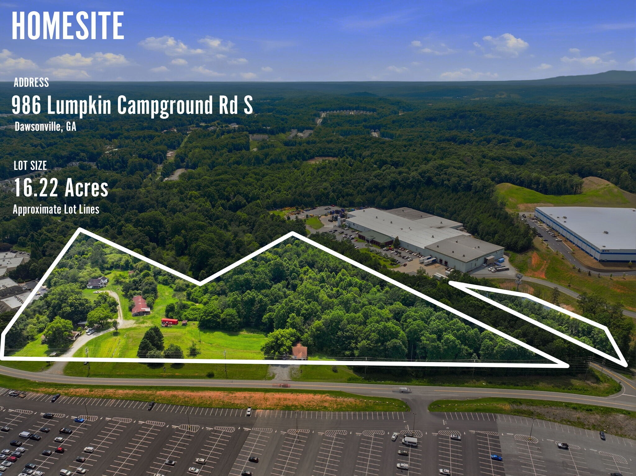 978 Lumpkin Campground Rd S, Dawsonville, GA à vendre Aérien- Image 1 de 9