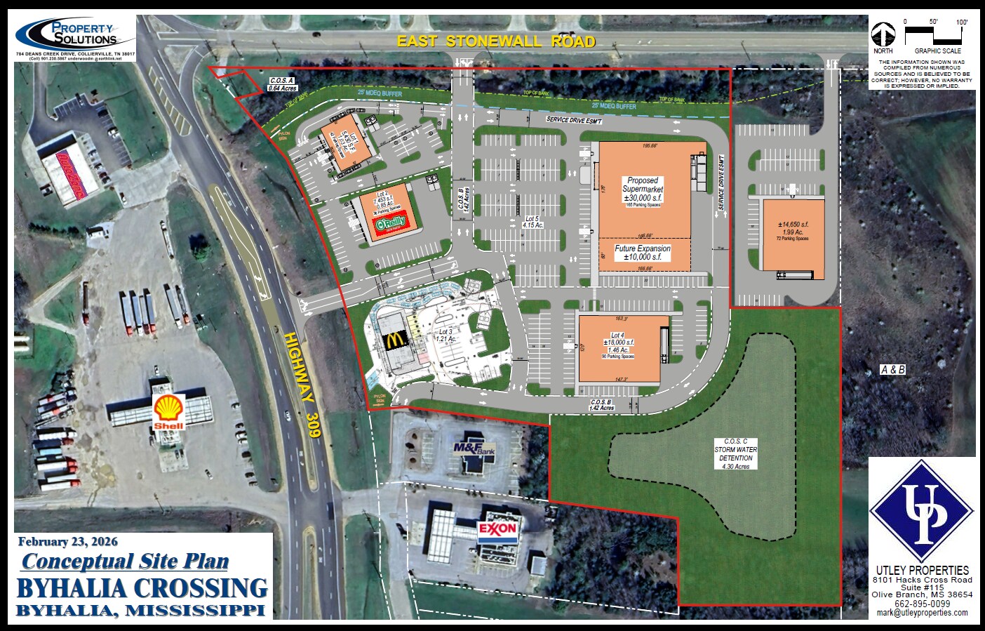 442 E Stonewall Rd, Byhalia, MS à louer Plan de site- Image 1 de 2