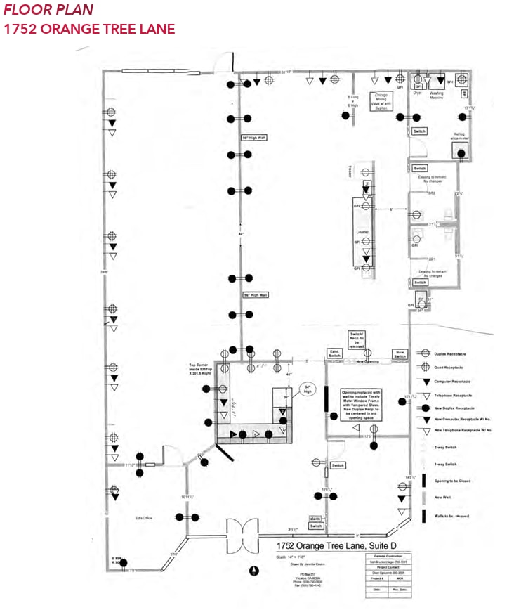 1740-1770 Orange Tree Ln, Redlands, CA à louer Plan d’étage- Image 1 de 1
