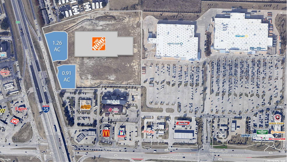 Interstate 35 & West University Dr, Denton, TX for lease - Aerial - Image 1 of 2