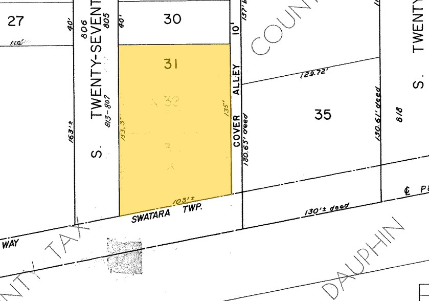 807 S 27th St, Harrisburg, PA à vendre - Plan cadastral - Image 2 de 2