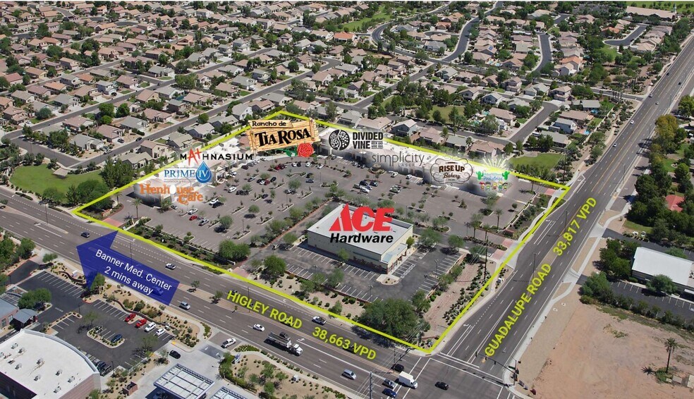 E Guadalupe Rd, Gilbert, AZ à louer - Aérien - Image 2 de 7