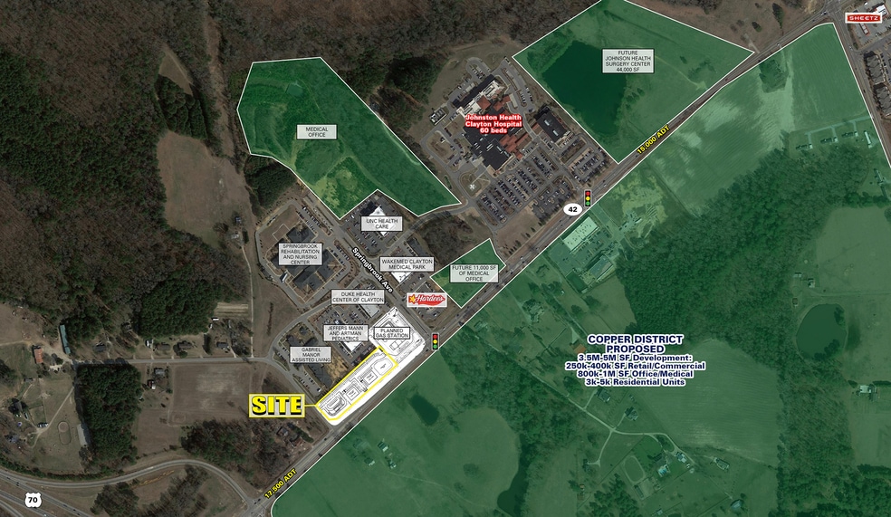 2364 Hwy 42 W, Clayton, NC for lease - Aerial - Image 2 of 4