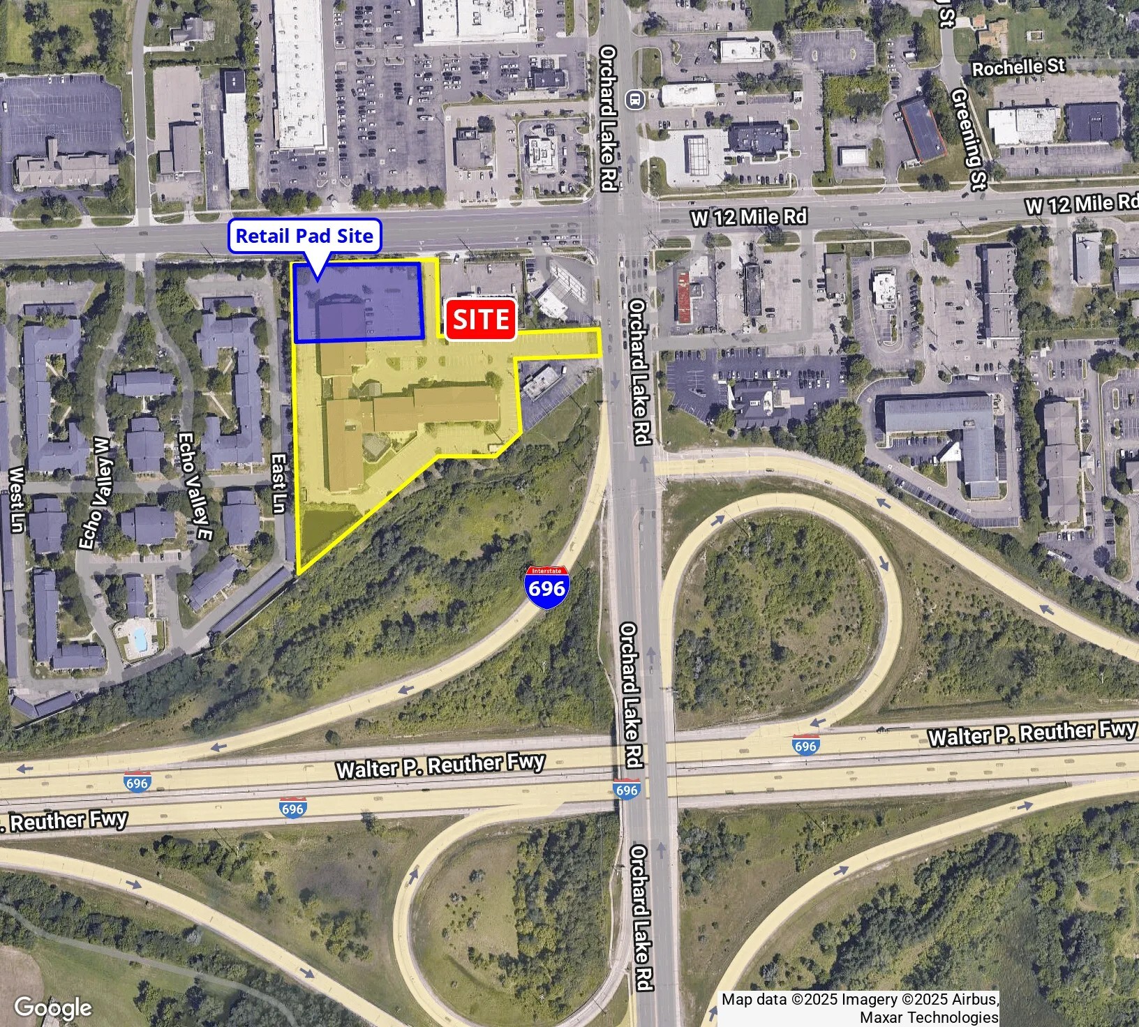 31525 W 12 Mile Rd, Farmington, MI for lease Aerial- Image 1 of 7