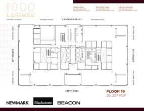 1800 Larimer St, Denver, CO à louer Plan d’étage- Image 1 de 1