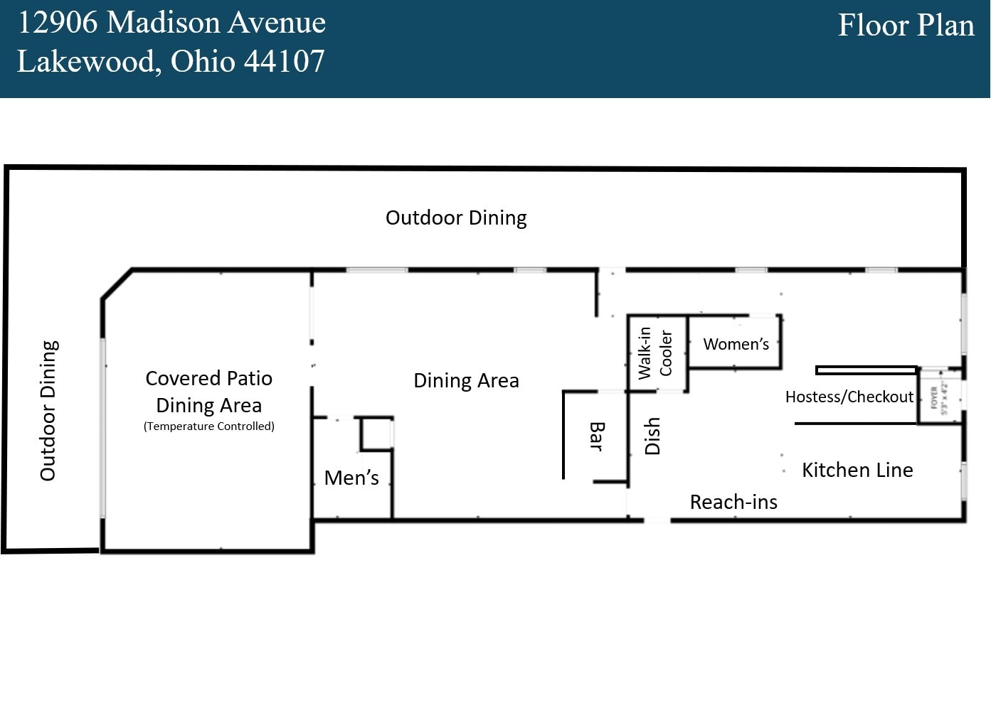 12906 Madison Ave, Lakewood, OH for lease Interior Photo- Image 1 of 1