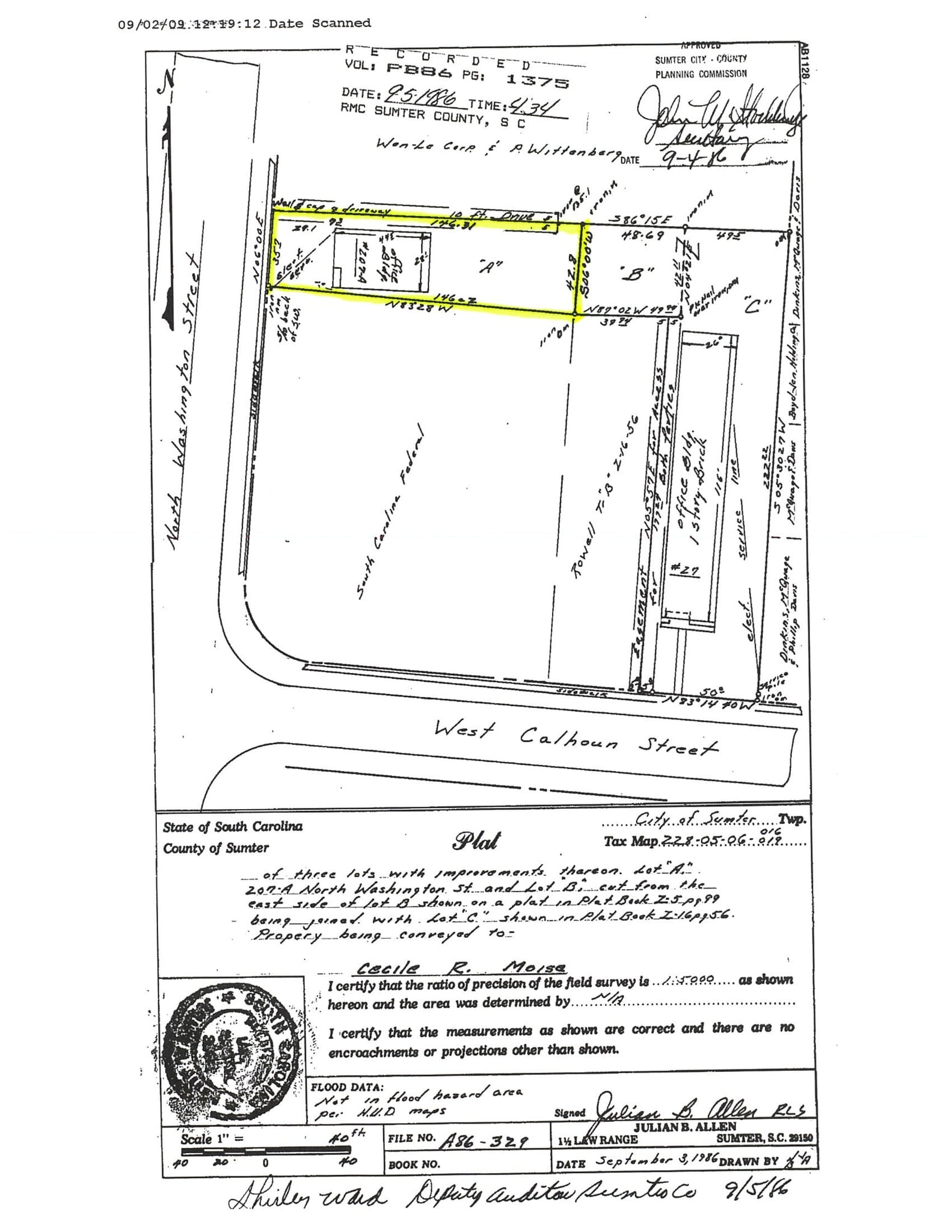 207A N Washington St, Sumter, SC à louer Plan de site- Image 1 de 6