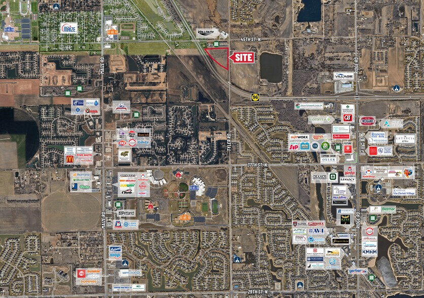 45th St. & Tyler Rd. S. of SWc, Maize, KS for sale - Aerial - Image 2 of 2