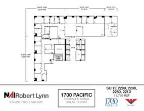 1700 Pacific Ave, Dallas, TX à louer Plan d’étage- Image 2 de 2