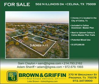 Plus de détails pour 502 N Illinois St, Celina, TX - Terrain à vendre